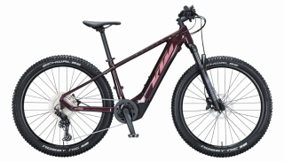 Horské elektrokolo KTM Macina Team 272 Glorious, vínové