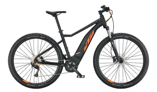 Horské elektrokolo KTM Macina Ride 491 LTD, černo-oranžové